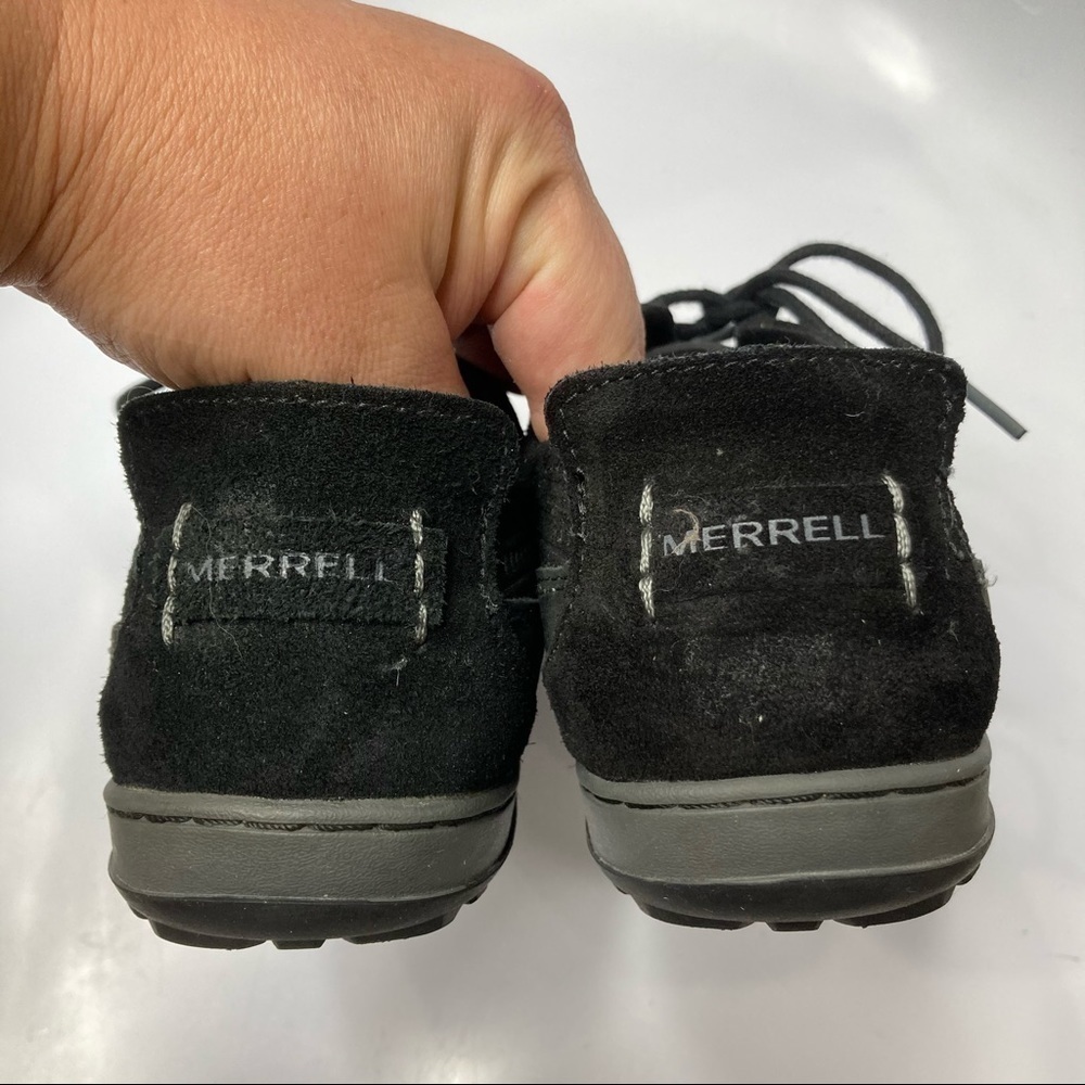 Merrell Ashland tie black leather shoes size 8.5 - Picture 5 of 8